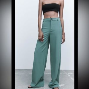ZARA FULL LENGHT PANTS | SEA GREEN SM